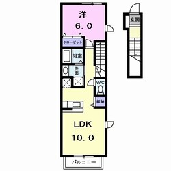 プリムヴェールＡの物件間取画像